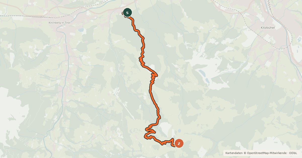 Kartenübersicht der Radroute Fleckalm Trail
