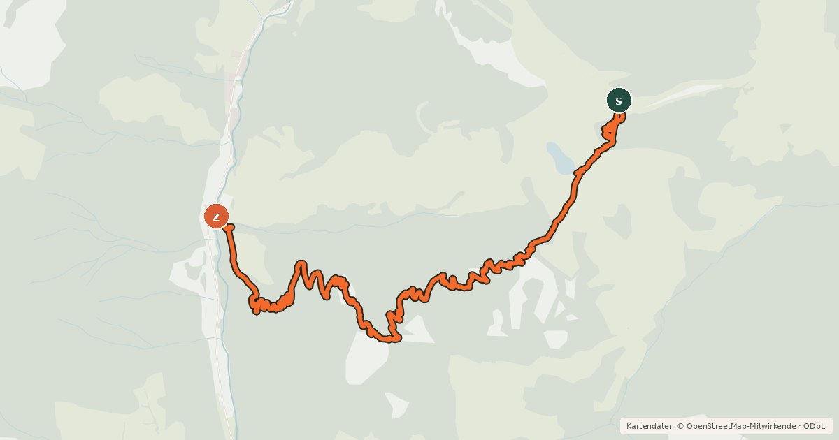 Kartenübersicht der Radroute Flow Trail Hochkönig