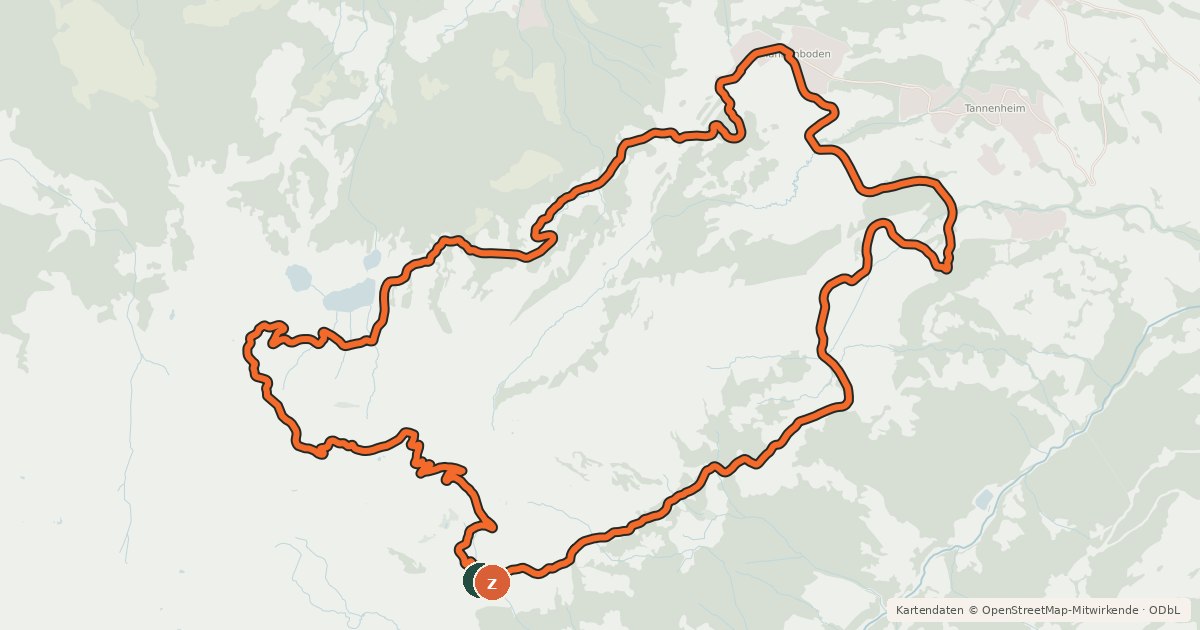 Kartenübersicht der Radroute Flumserberg-Panoramabike