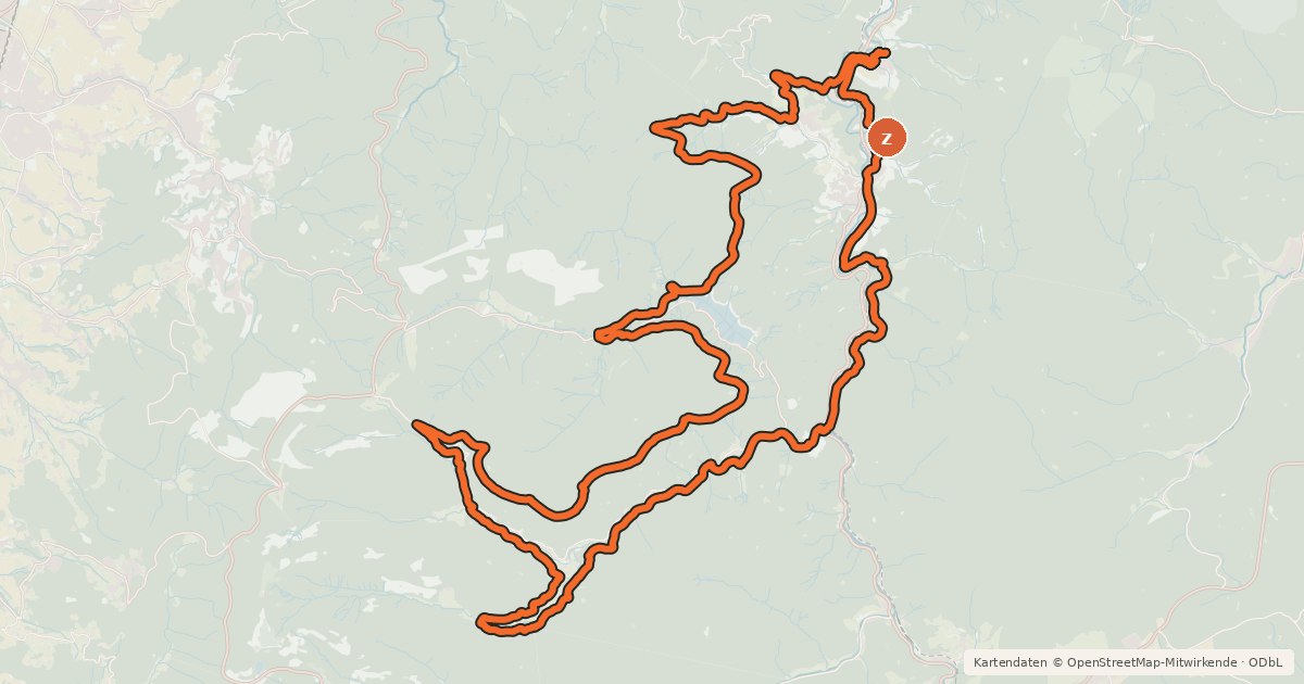 Kartenübersicht der Radroute Forbacher Bike-Schaukel