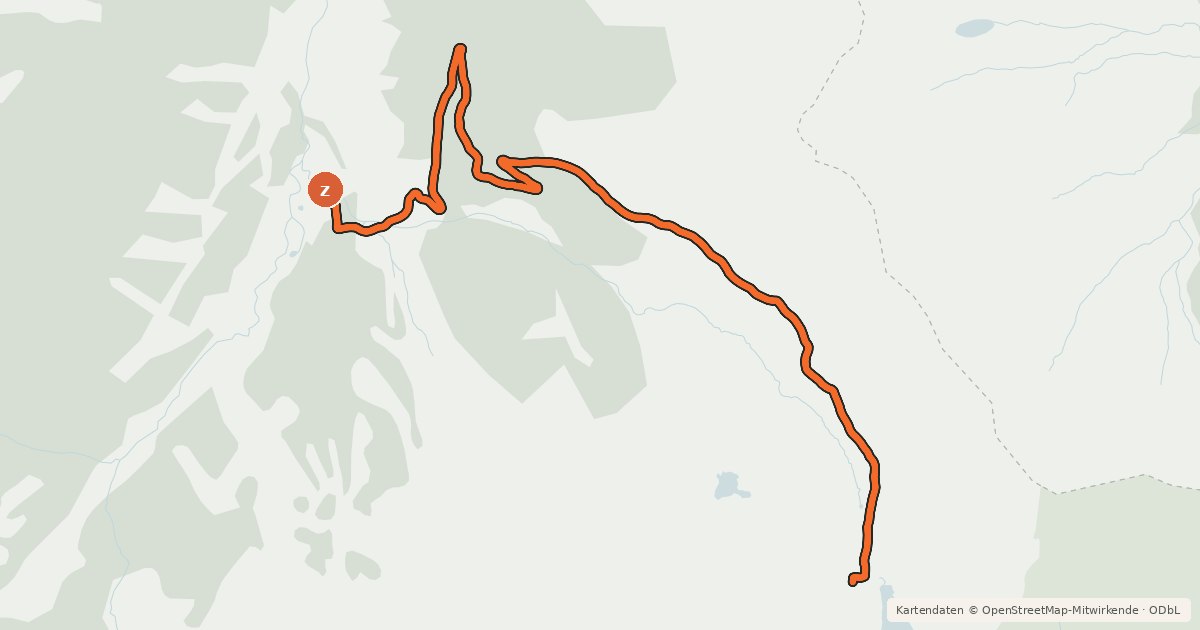 Kartenübersicht der Radroute Forstauwinkl Route Variante Oberhüttensee