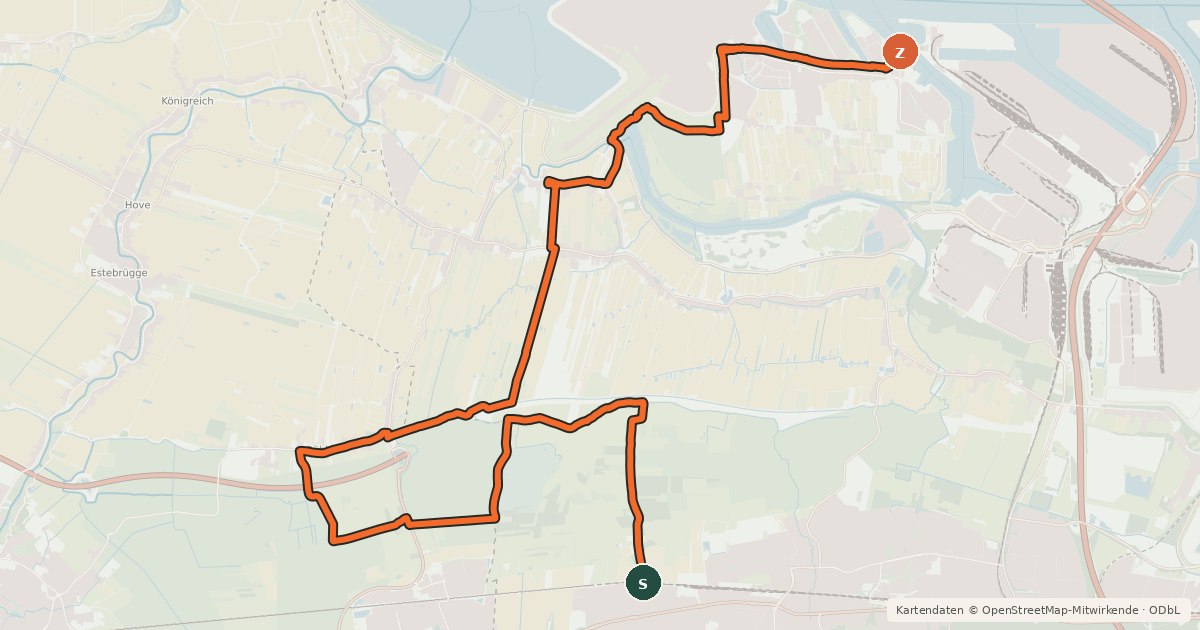 Kartenübersicht der Radroute Freizeit-Radtour 13