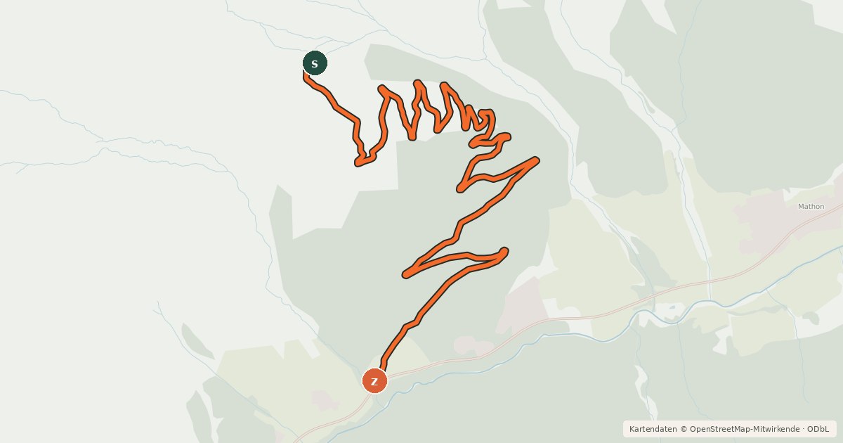 Kartenübersicht der Radroute Friedrichshafner Hütten-Tour