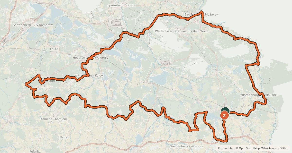 Kartenübersicht der Radroute Froschradweg