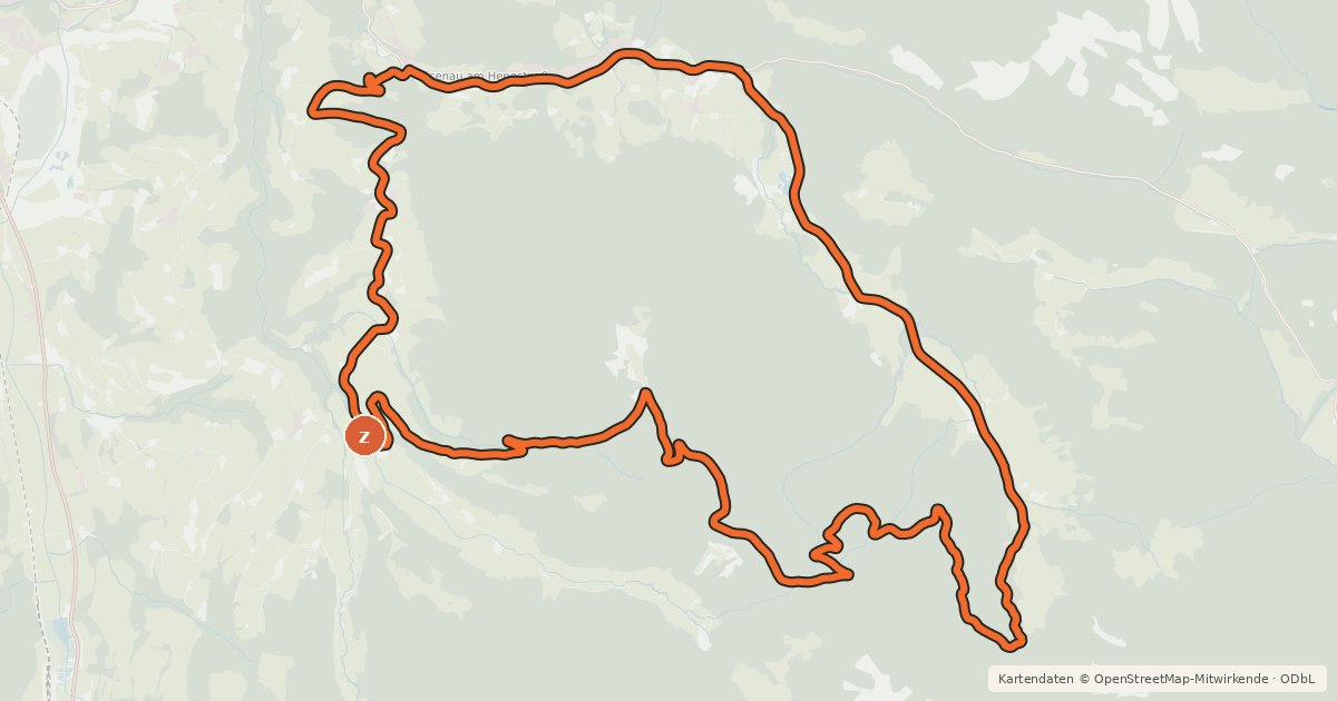 Kartenübersicht der Radroute Garstnertaler Höhenrunde