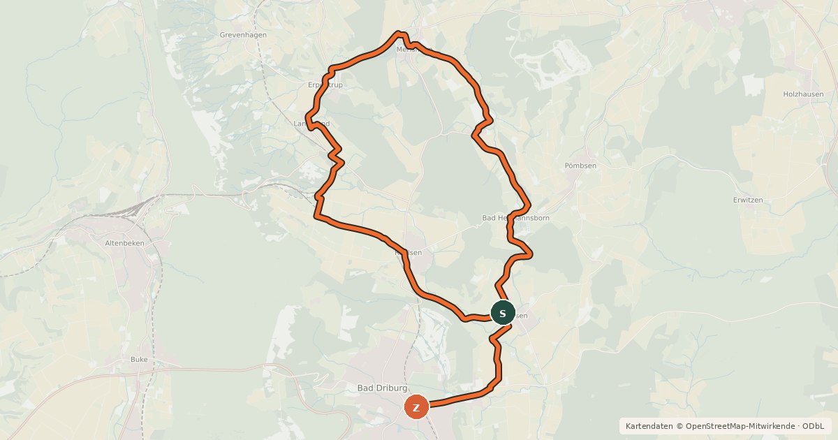 Kartenübersicht der Radroute Garten-Traum-Tour (E-Bike-Tour)
