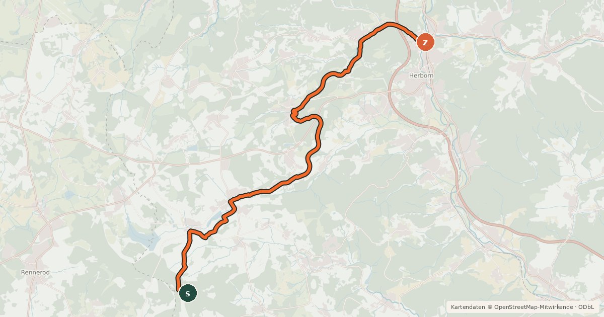 Kartenübersicht der Radroute Geopark Bahnroute