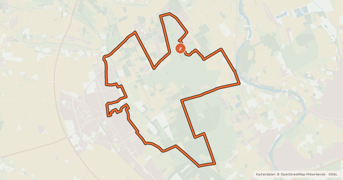 Kartenübersicht der Radroute Geopfad Hülser Berg