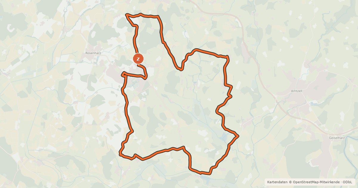 Kartenübersicht der Radroute Georoute 18 Bodnegg