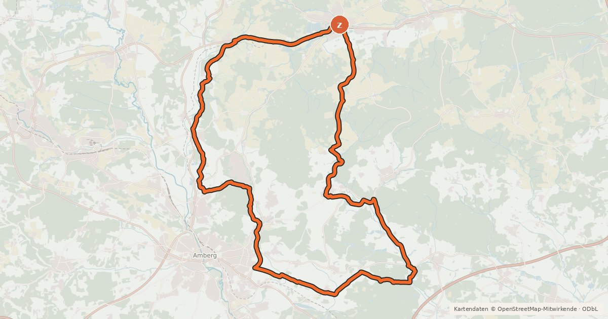 Kartenübersicht der Radroute Geotour 2
