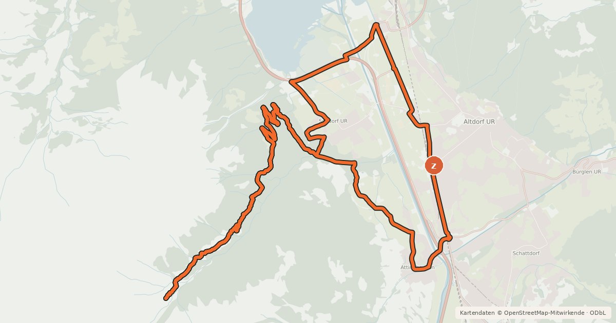 Kartenübersicht der Radroute Gitschital Bike