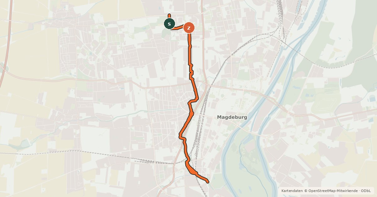 Kartenübersicht der Radroute Glacis-Radweg
