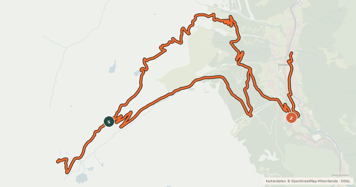 Kartenübersicht der Radroute Gletscherexpress