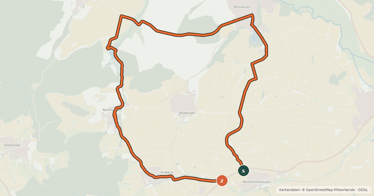 Kartenübersicht der Radroute Goldene Mark (31)
