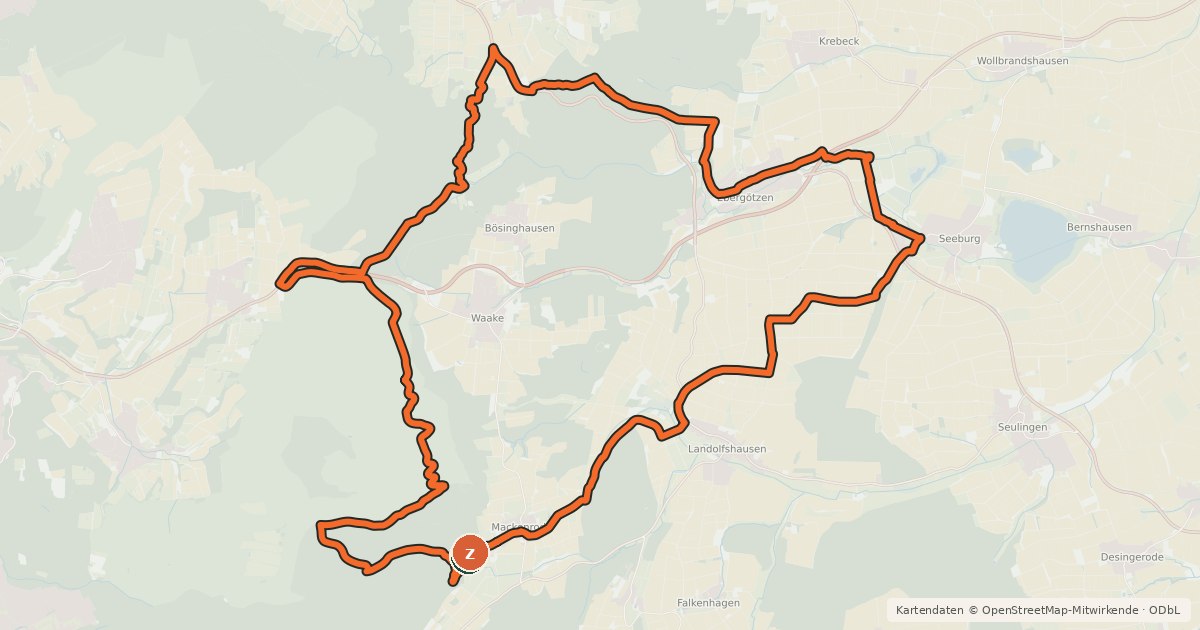 Kartenübersicht der Radroute Goldene Mark (35)
