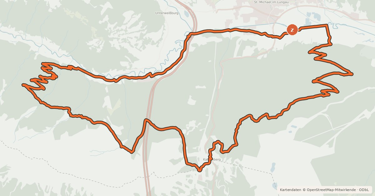 Kartenübersicht der Radroute Gontal-Runde