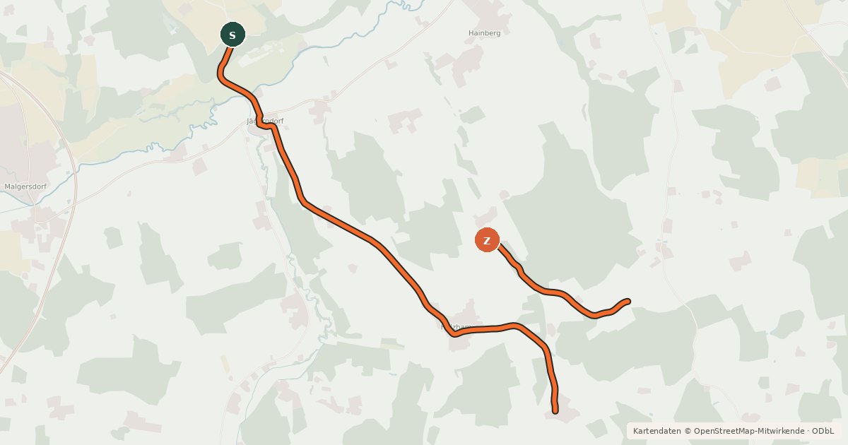 Kartenübersicht der Radroute Gotik Tour Nord