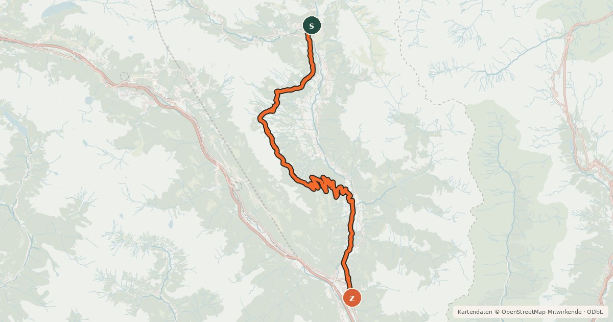 Kartenübersicht der Radroute Gottardo Bike (Olivone-Biasca) Tappa 3