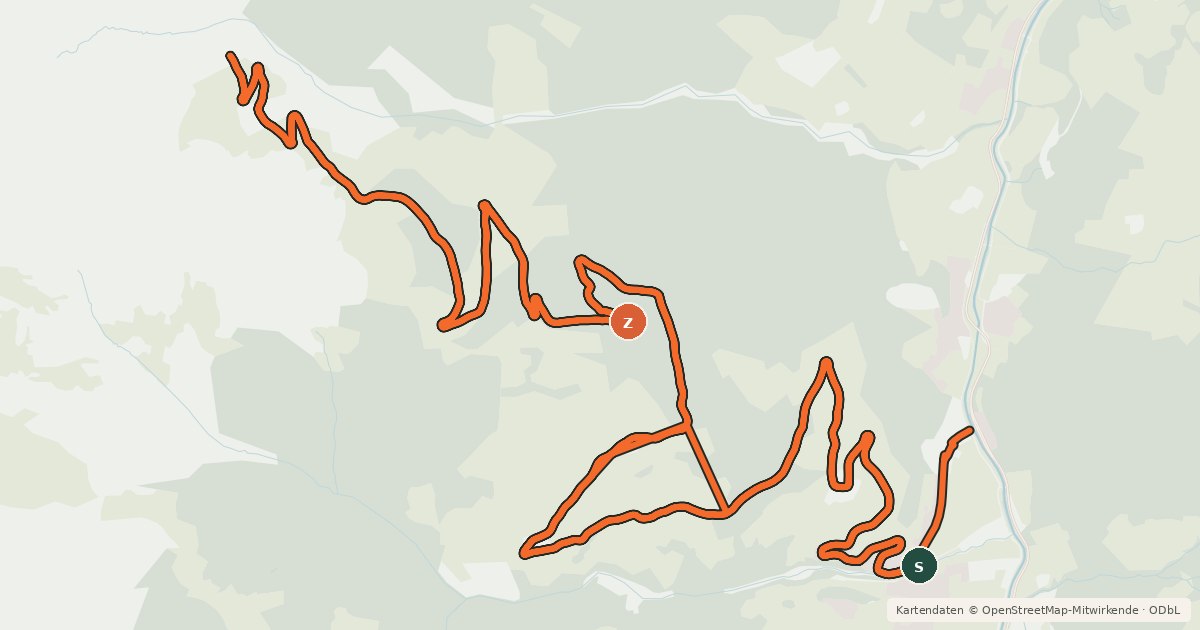 Kartenübersicht der Radroute GR 14 Großarl-Aualm