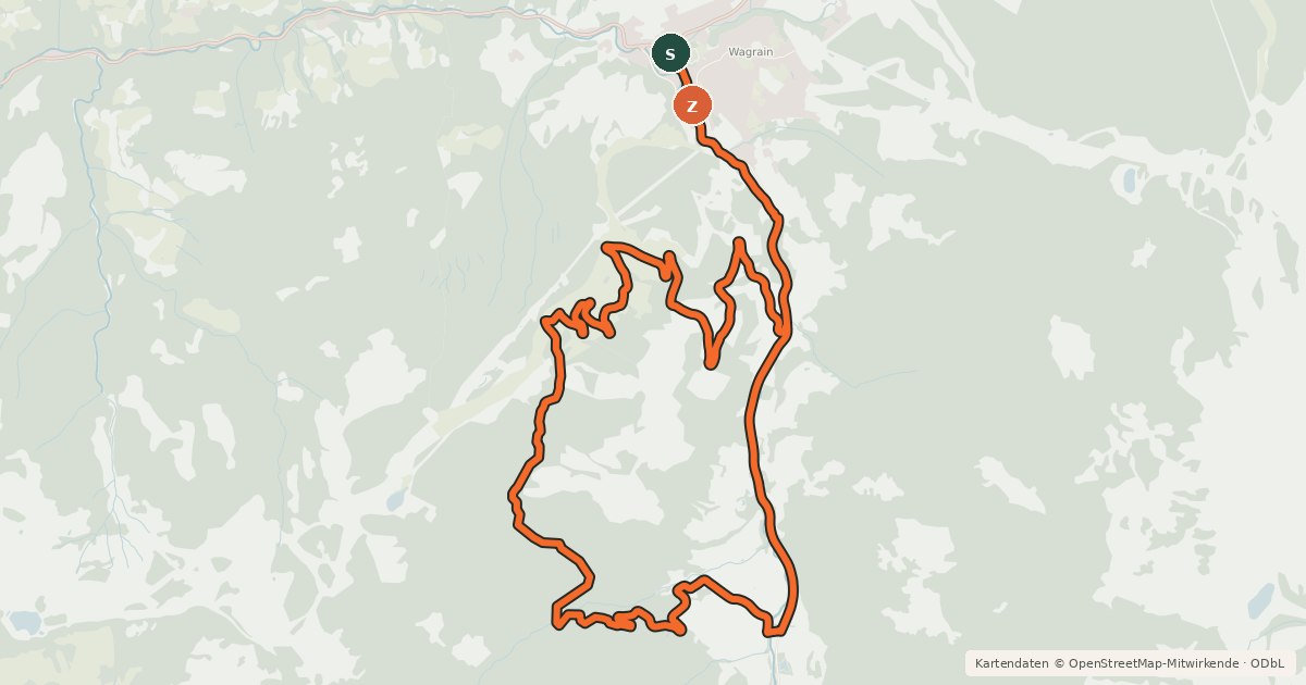 Kartenübersicht der Radroute Grafenberg Runde