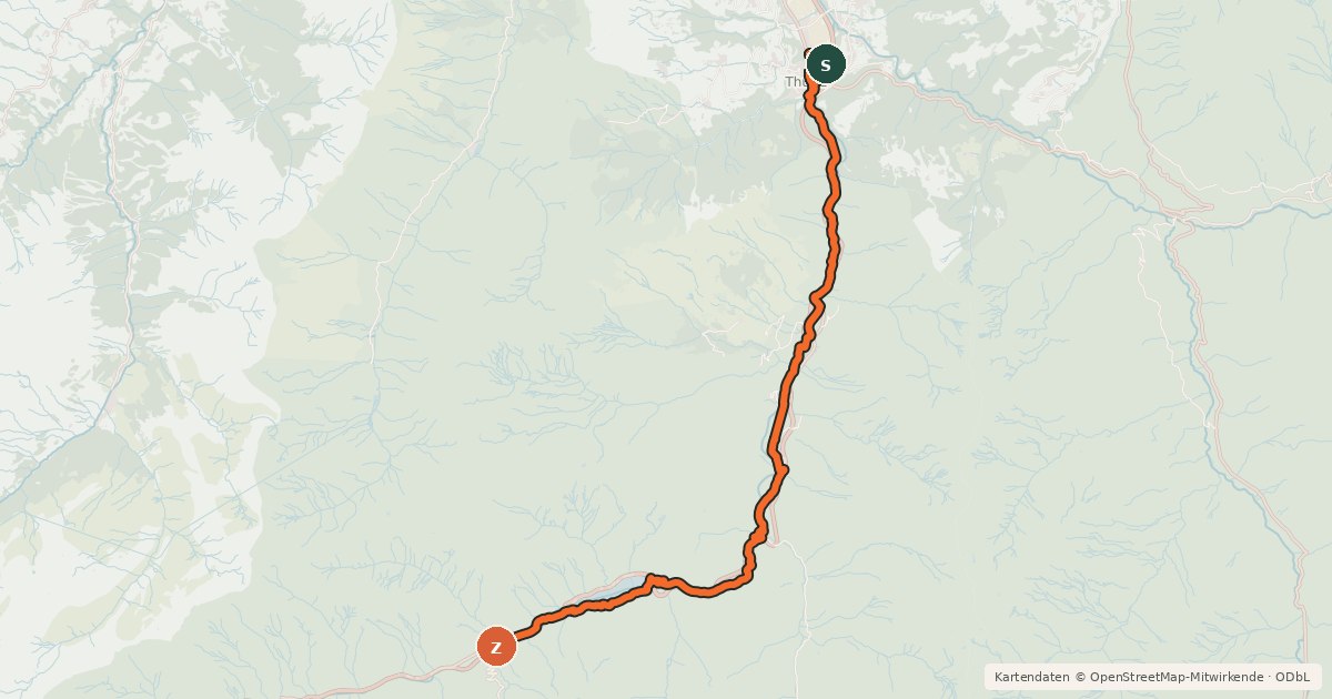 Kartenübersicht der Radroute Graubünden-Route