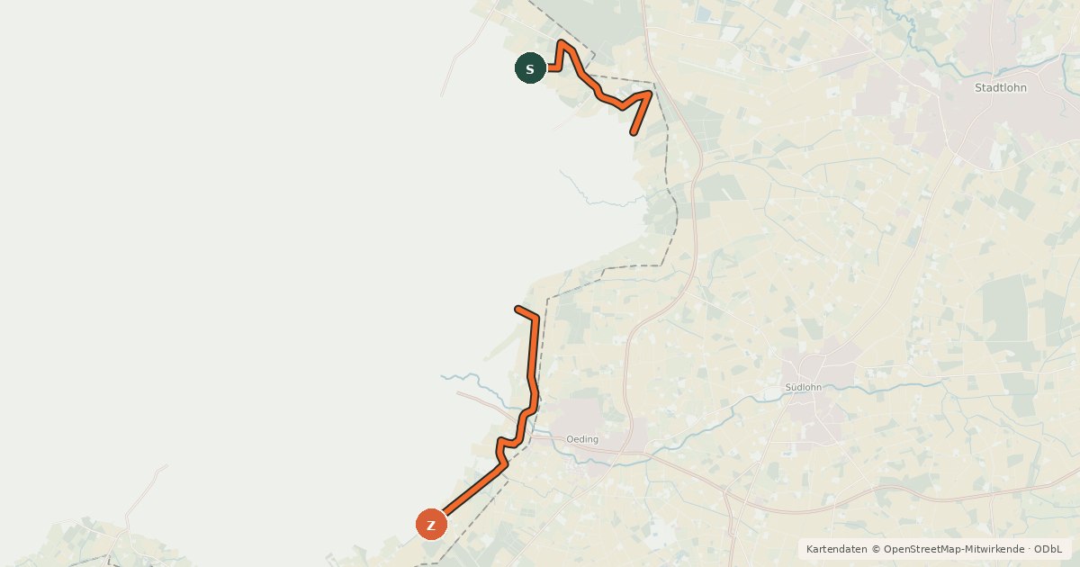 Kartenübersicht der Radroute Gravel route Winterswijk (MTB Achterhoek)