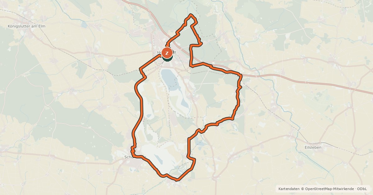 Kartenübersicht der Radroute grenzenlos-Route