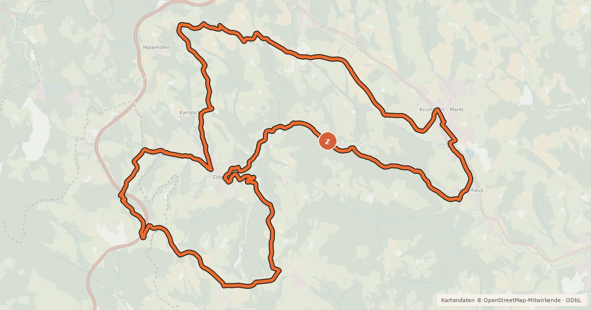 Kartenübersicht der Radroute Grenzlandroute (e-Bike)