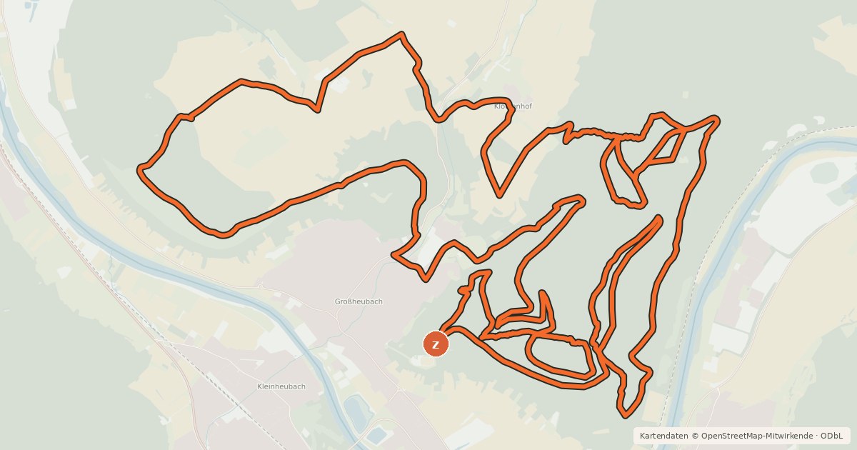 Kartenübersicht der Radroute Großheubach 1