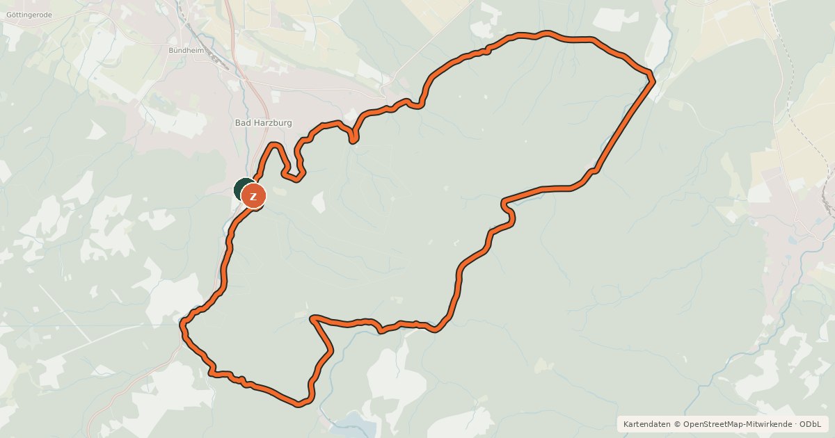 Kartenübersicht der Radroute H5 (Klippen-Trail)