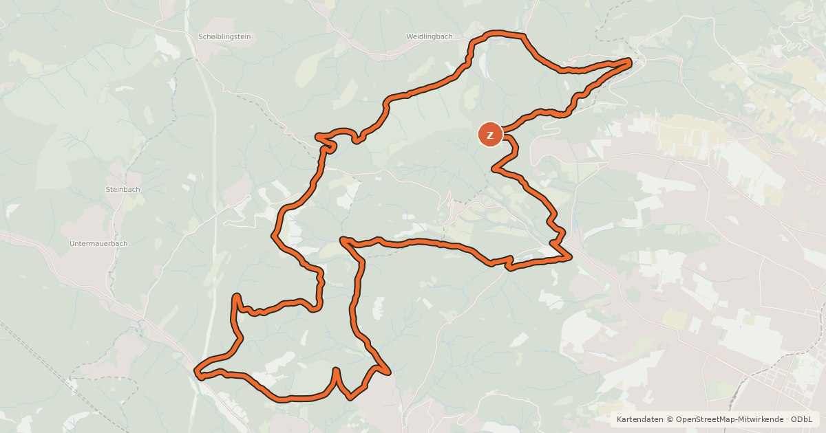 Kartenübersicht der Radroute Hameau-Strecke