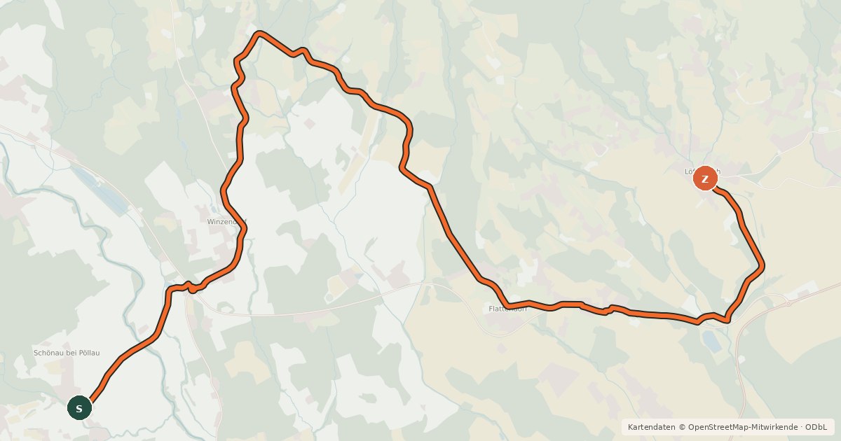 Kartenübersicht der Radroute Hartbergerlandtour