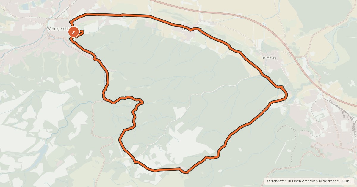 Kartenübersicht der Radroute Harz-Mix-Tour (WR 2)