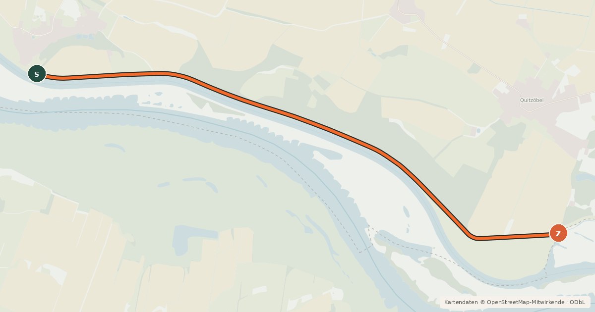 Kartenübersicht der Radroute Havelradweg