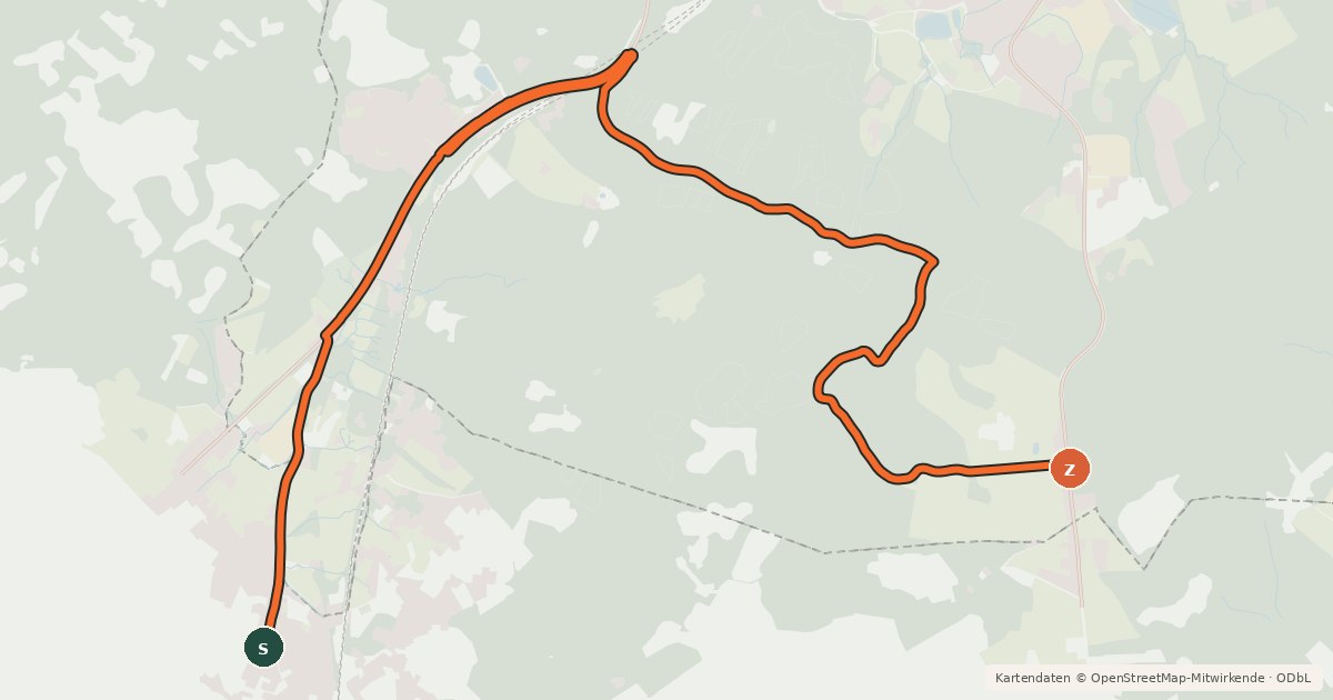 Kartenübersicht der Radroute Hergenrath B (15) - Köpfchen (37)