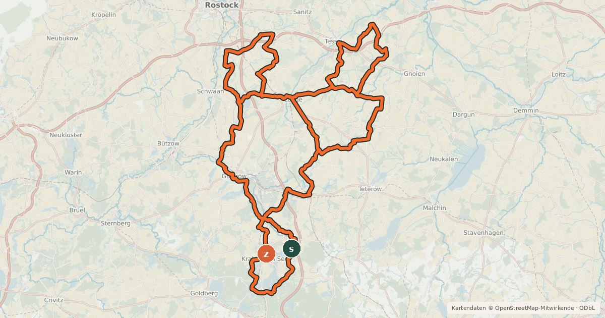 Kartenübersicht der Radroute Herrenhaus-Rundweg