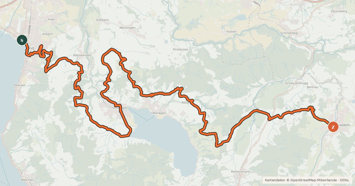 Kartenübersicht der Radroute Herzroute