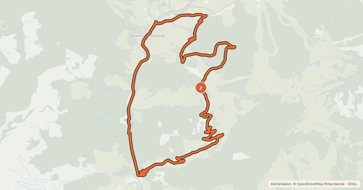 Kartenübersicht der Radroute Hirscheggalm Runde