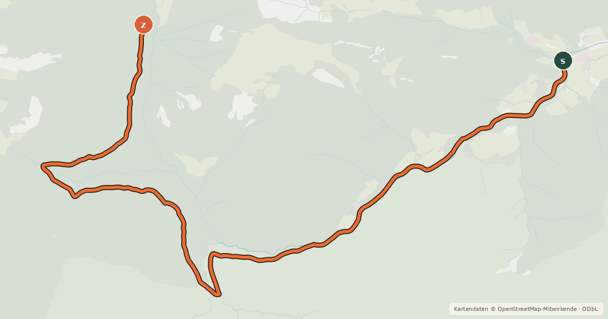 Kartenübersicht der Radroute Hochfelln Runde