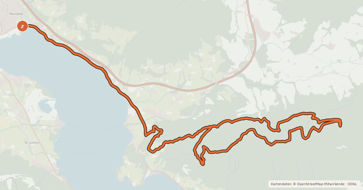 Kartenübersicht der Radroute Hochplett MTB-Runde mittel