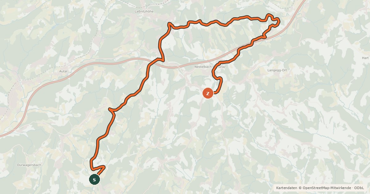 Kartenübersicht der Radroute Höchschmied Rad-Fitness-Tour