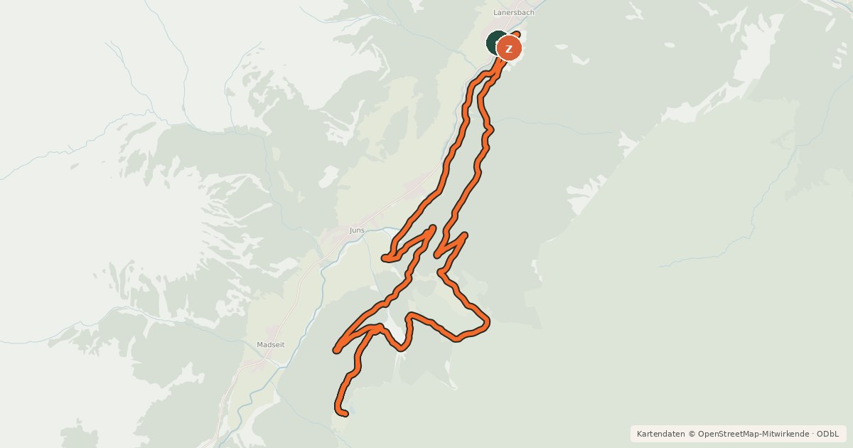 Kartenübersicht der Radroute Höllensteinhütte – Grieralm Runde