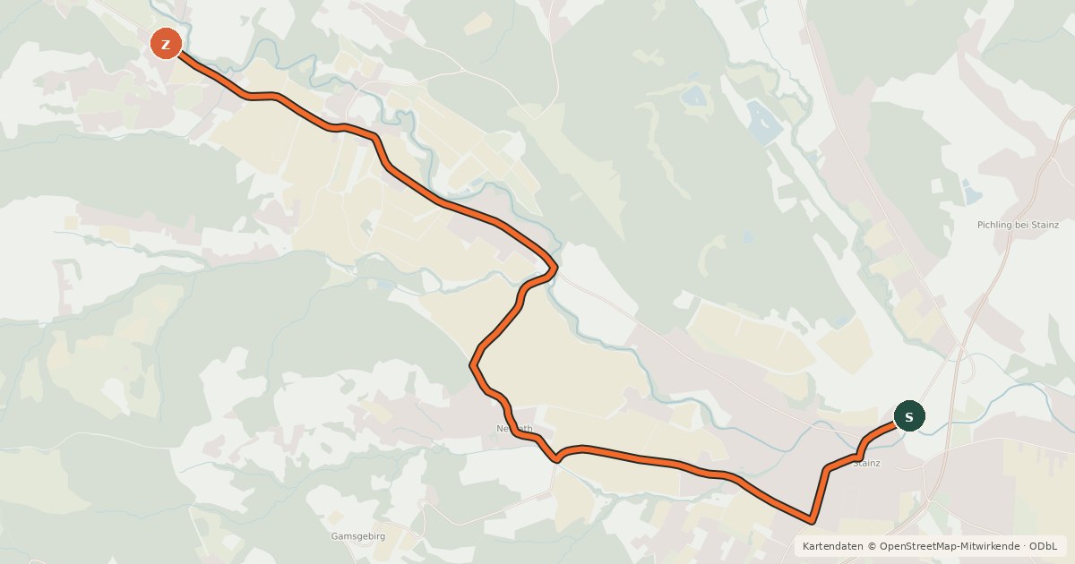 Kartenübersicht der Radroute Höllerhansl Radtour