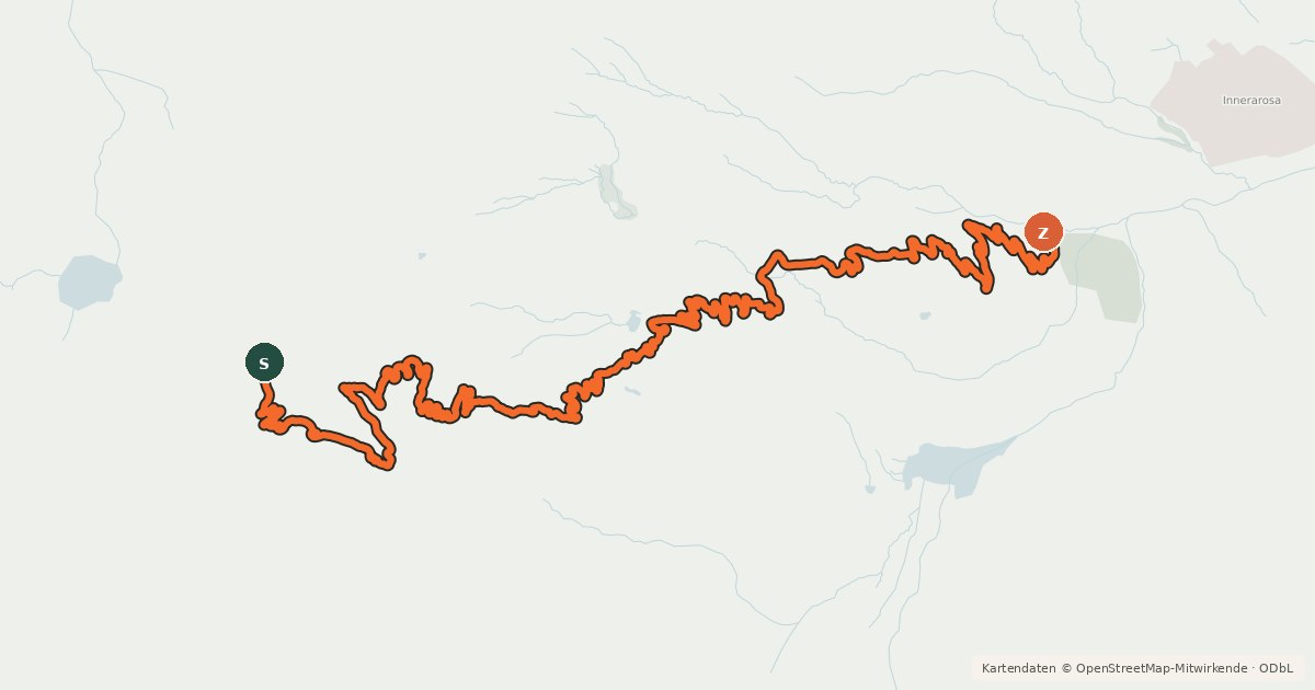 Kartenübersicht der Radroute Hörnli Trail