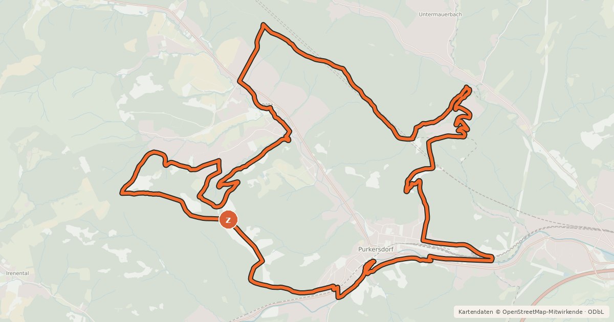 Kartenübersicht der Radroute Hohe Wand Wiese-Strecke