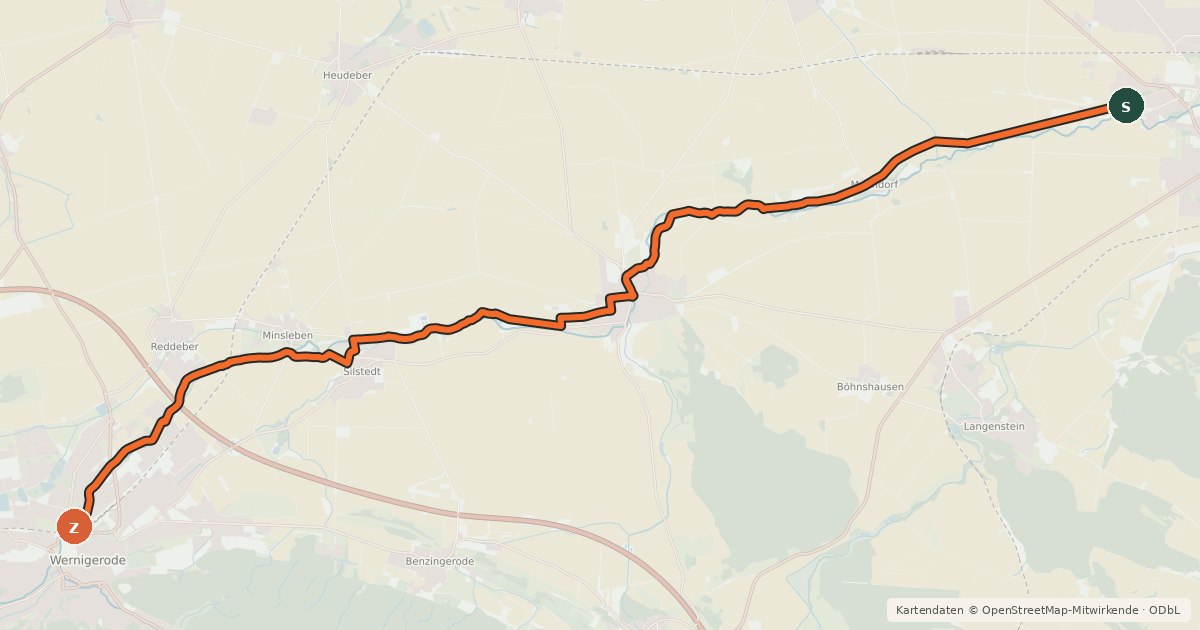 Kartenübersicht der Radroute Holtemmeradweg