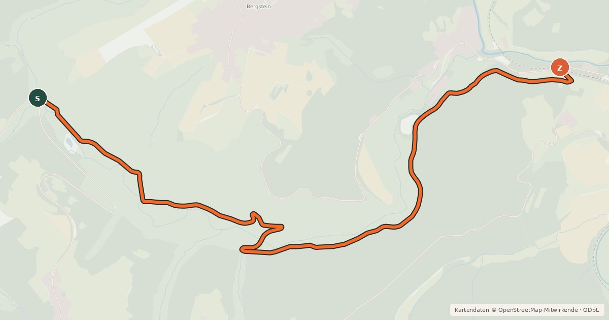 Kartenübersicht der Radroute Hürtgenwald (37) - Nideggen (69)