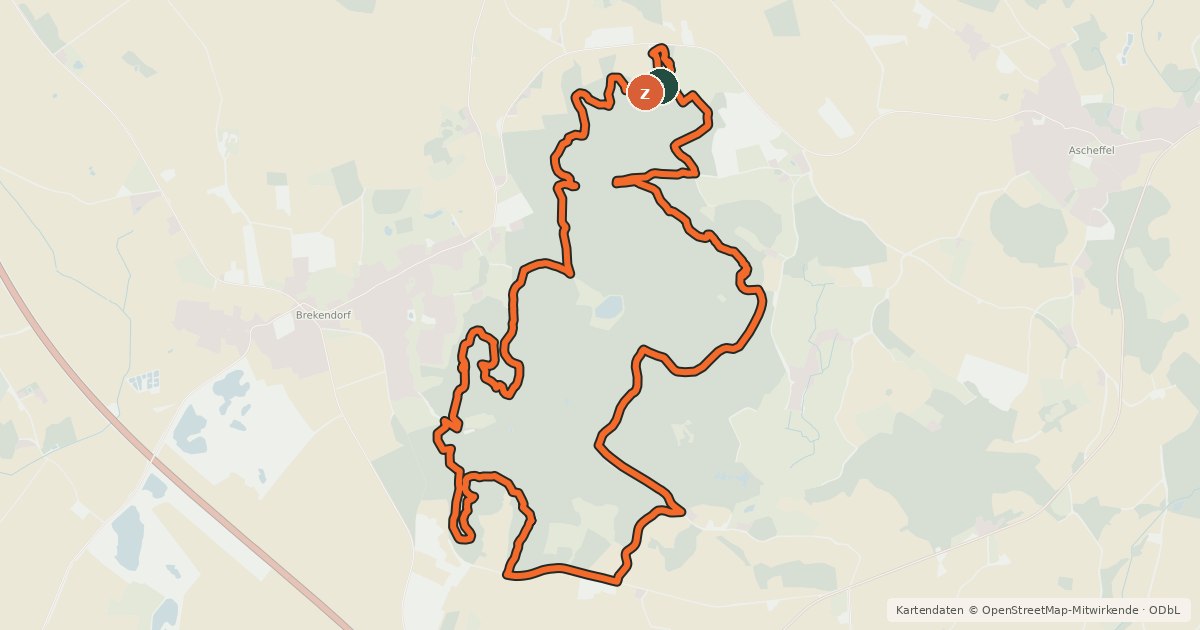 Kartenübersicht der Radroute Hütti Trail Blau