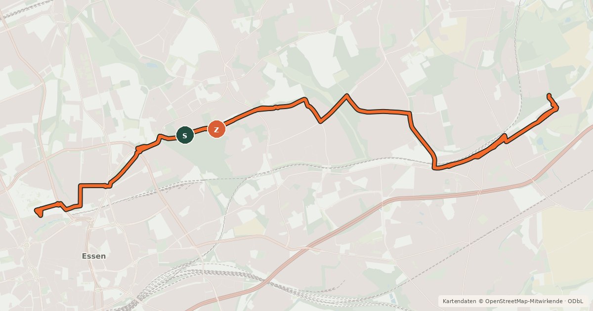 Kartenübersicht der Radroute Intercity Route