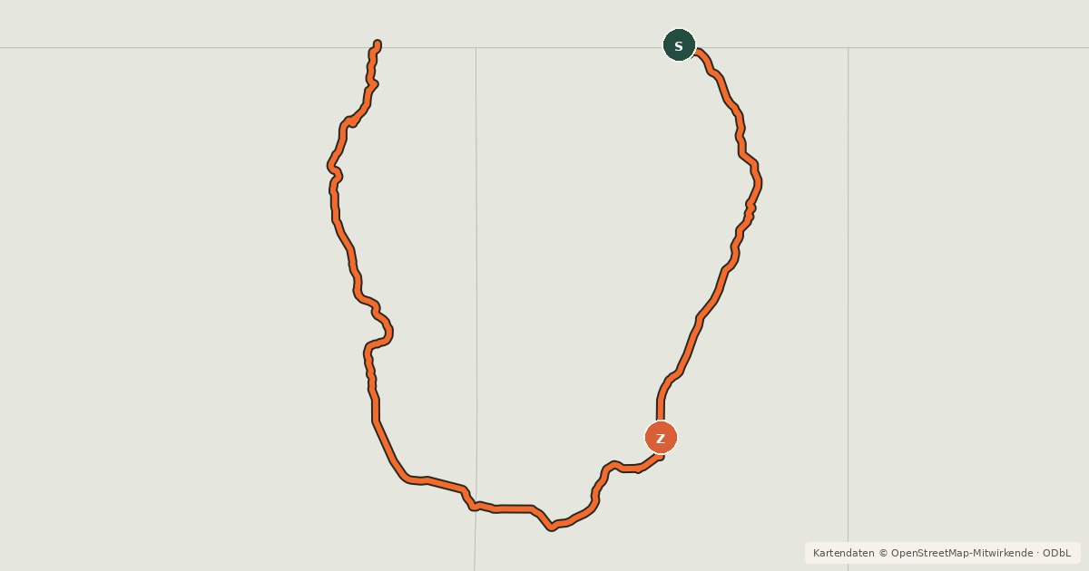 Kartenübersicht der Radroute International Selkirk Loop (USA)